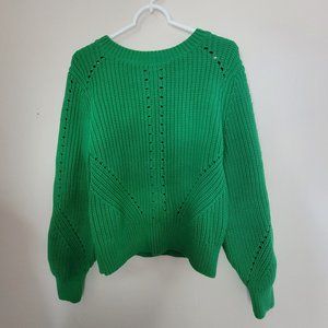 Green Knitted Sweater Small
